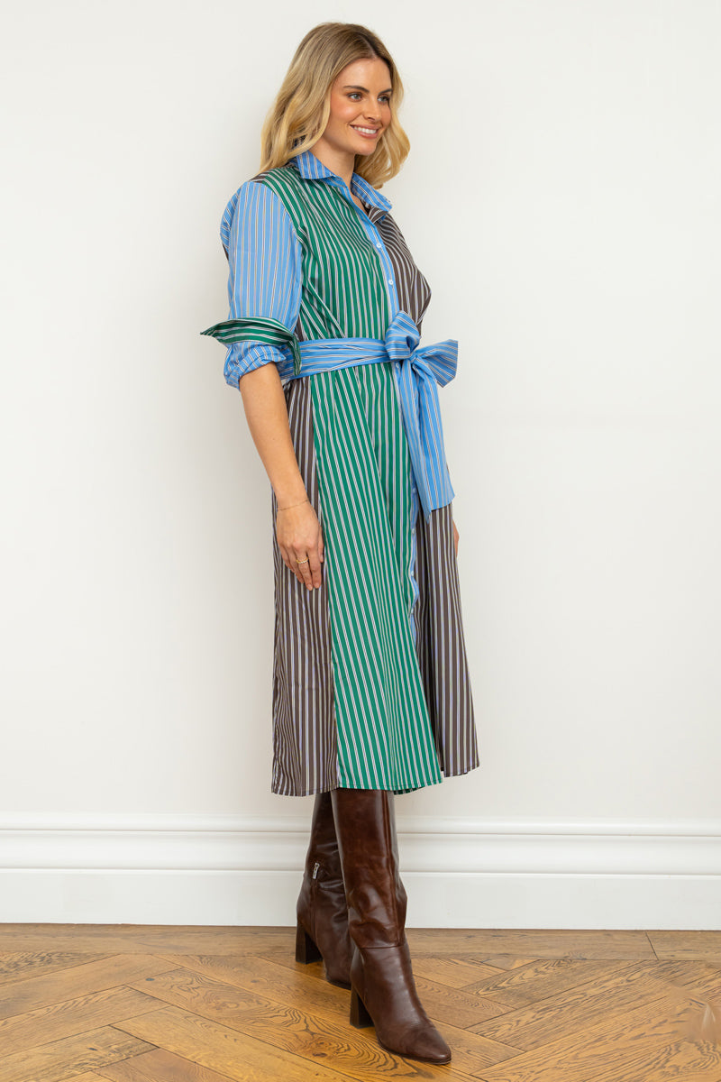 Luna Longline Shirtdress - Choc Combo