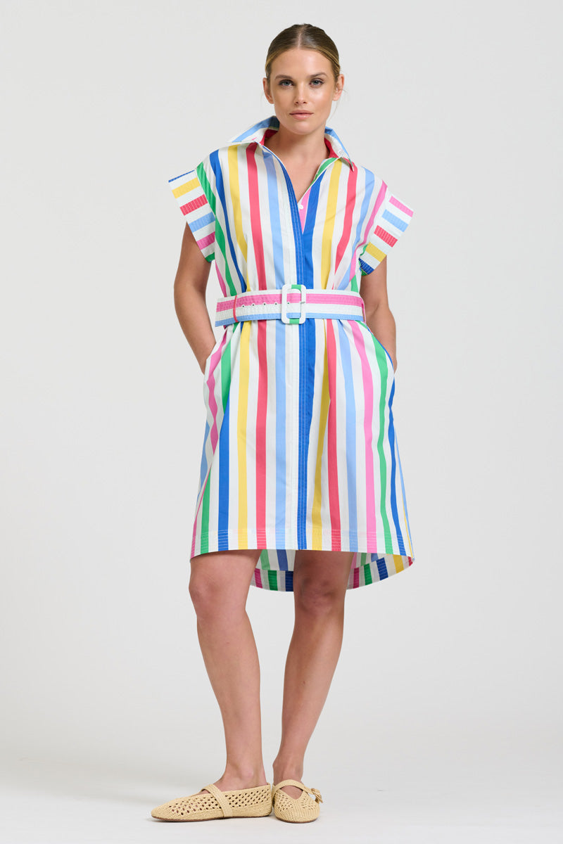 Shirty The Mimi Shirtdress - Fiesta Stripe