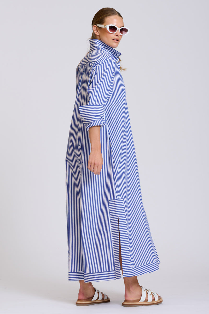 Shirty The Sybil Oversized Dress - Navy Stripe