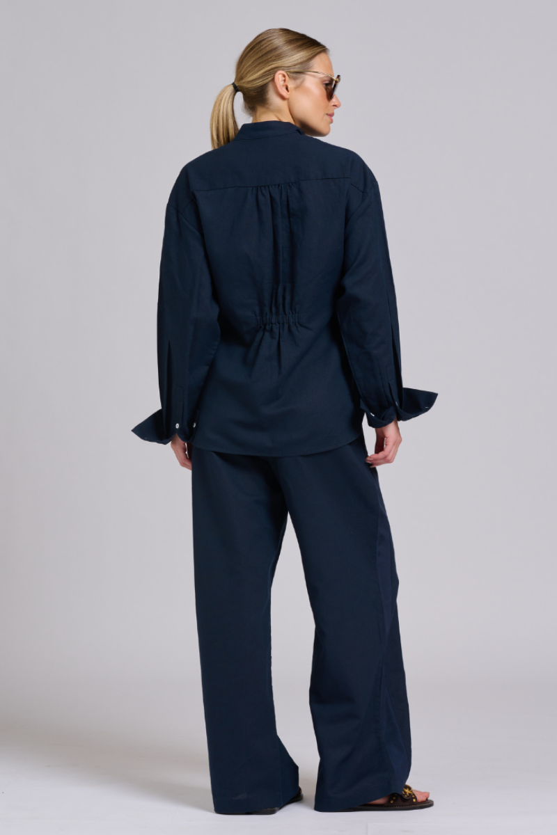 Billie Tie Shirt - Navy
