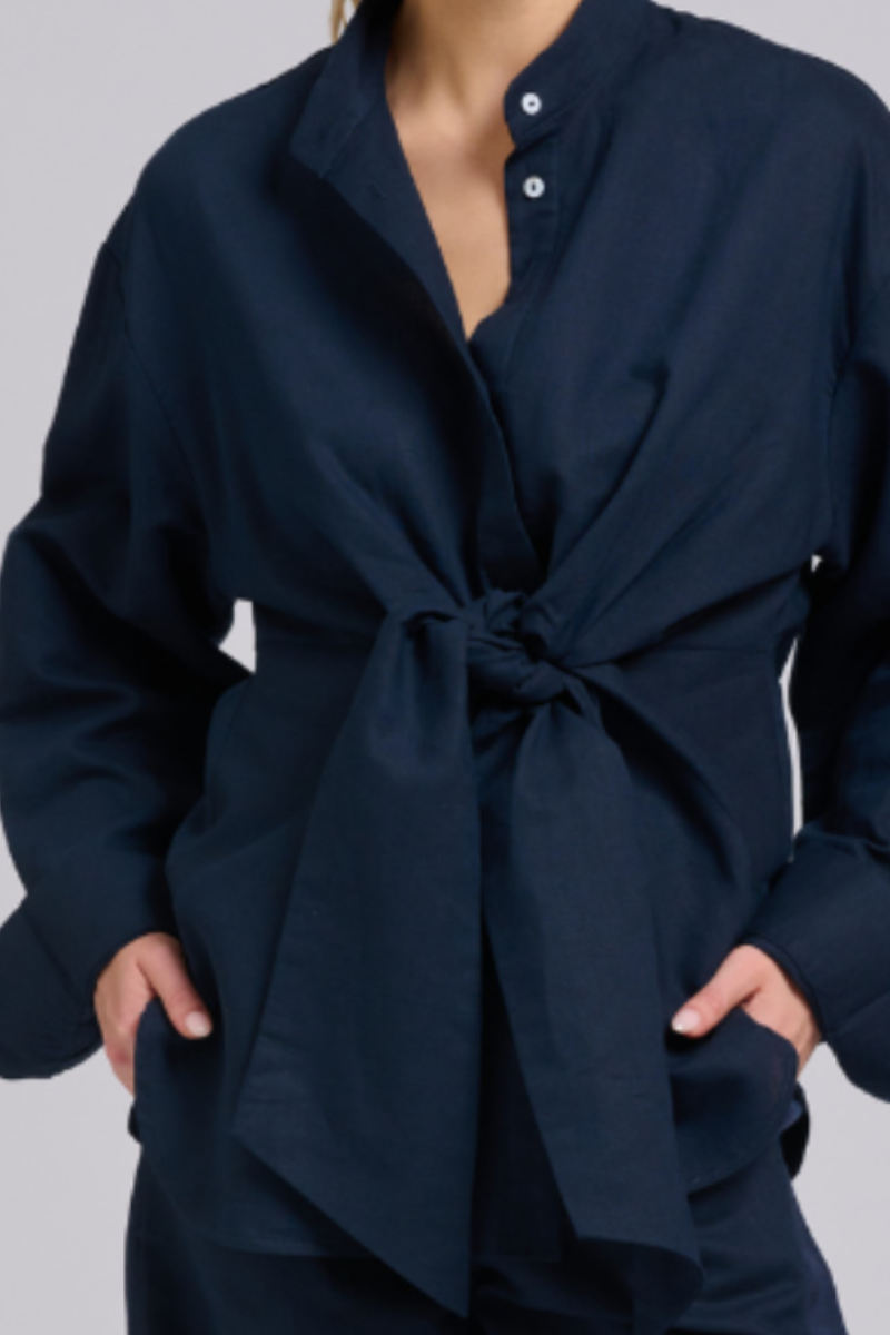 Billie Tie Shirt - Navy