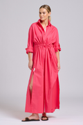 Shirty Brooke Dress - Raspberry Ivory Trim