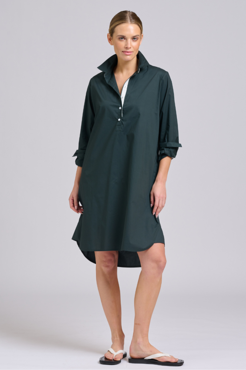 Claire Popover - Slate Ivory Trim