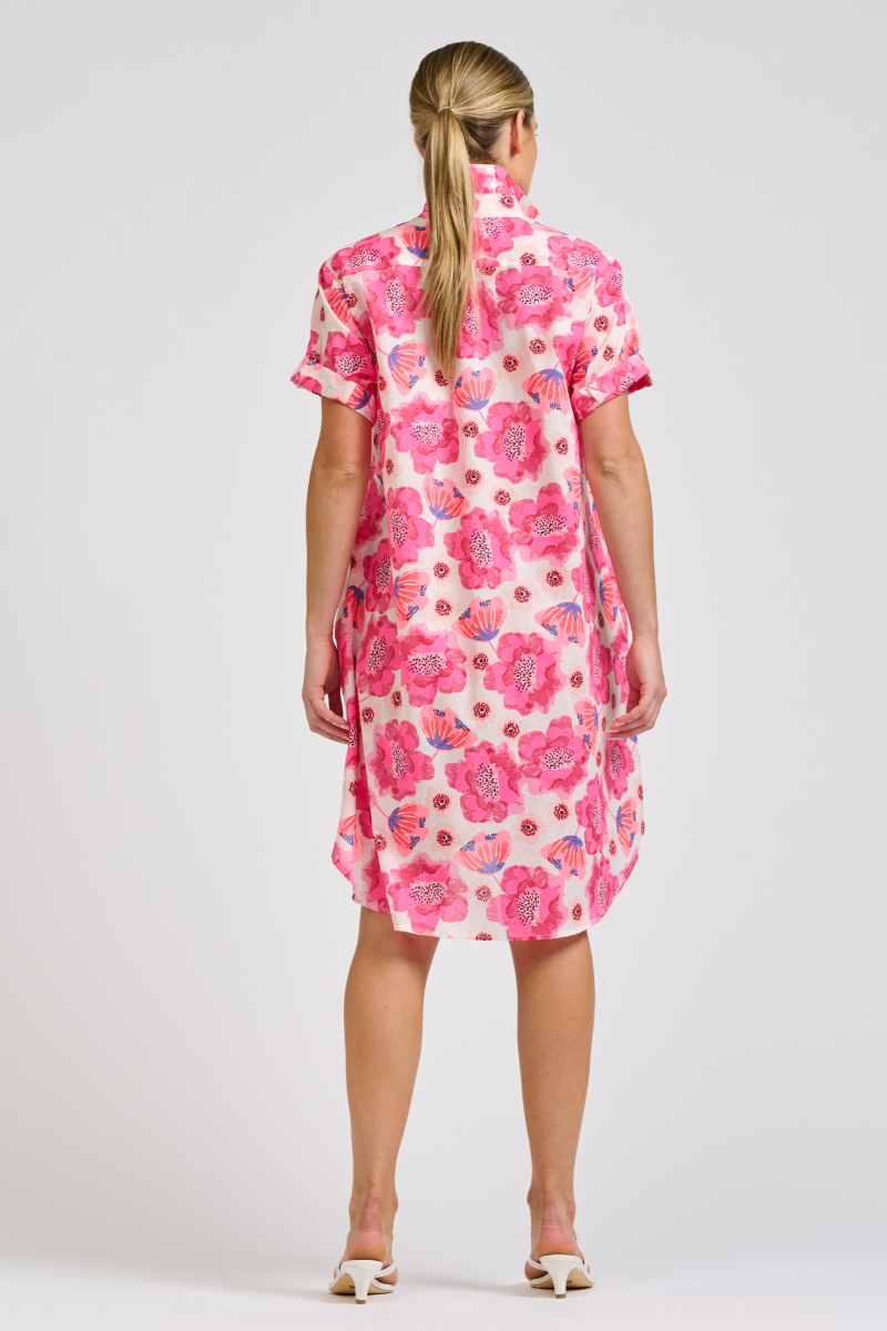 Shirty Lucy Mini Dress - Ivory Neon