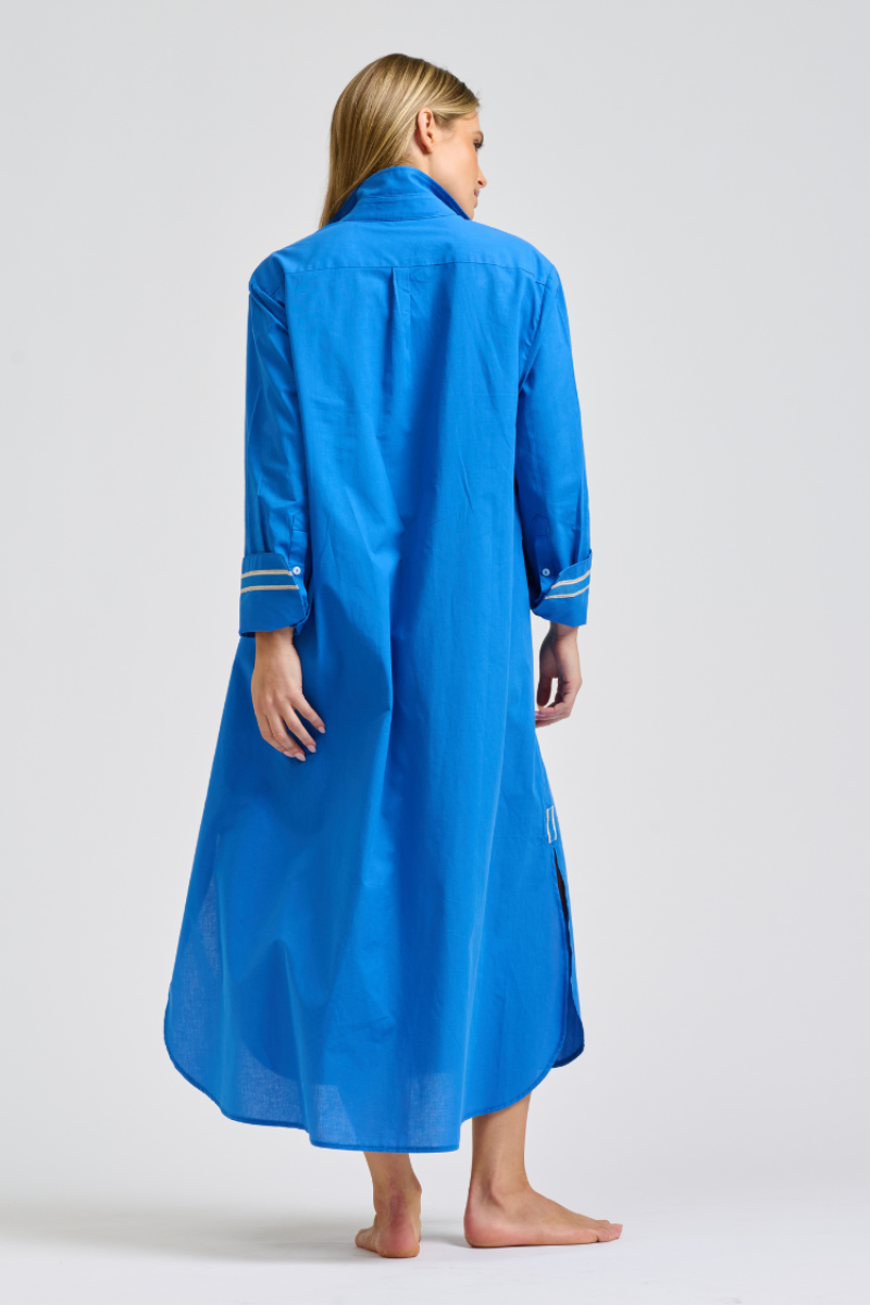 Shirty Pia Shirtdress - Bright Blue