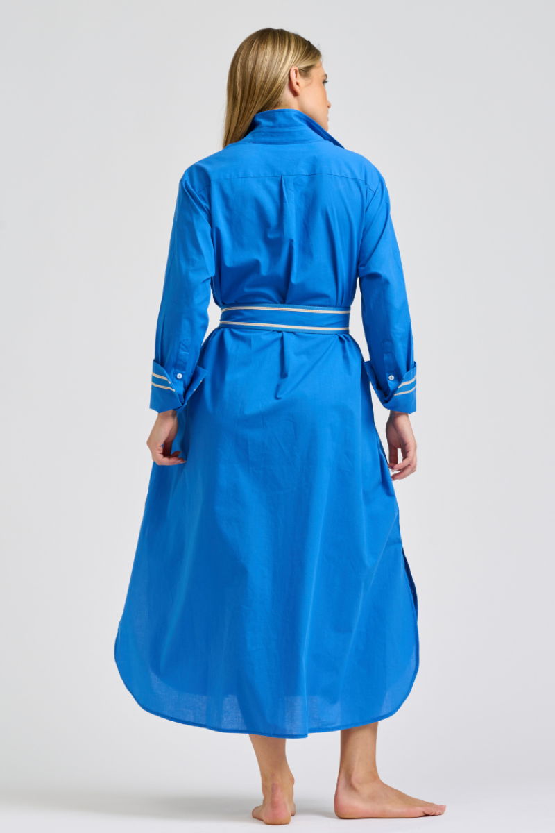 Shirty Pia Shirtdress - Bright Blue