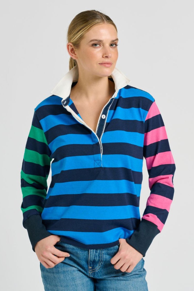 Shirty Rugger Rugby Sweatshirt - Navy Combo