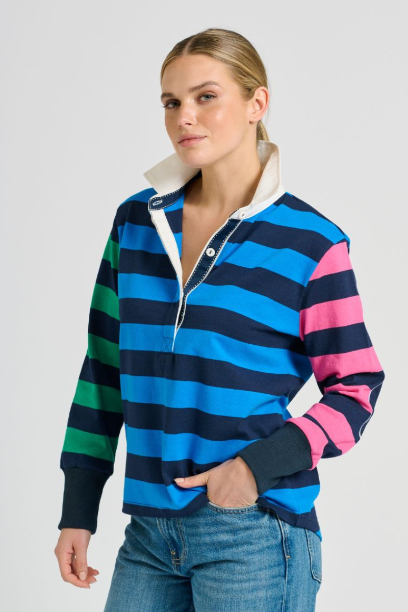 Shirty Rugger Rugby Sweatshirt - Navy Combo