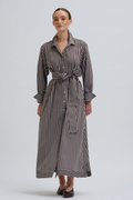 Shirty Sybil Dress - Chocolate Stripe